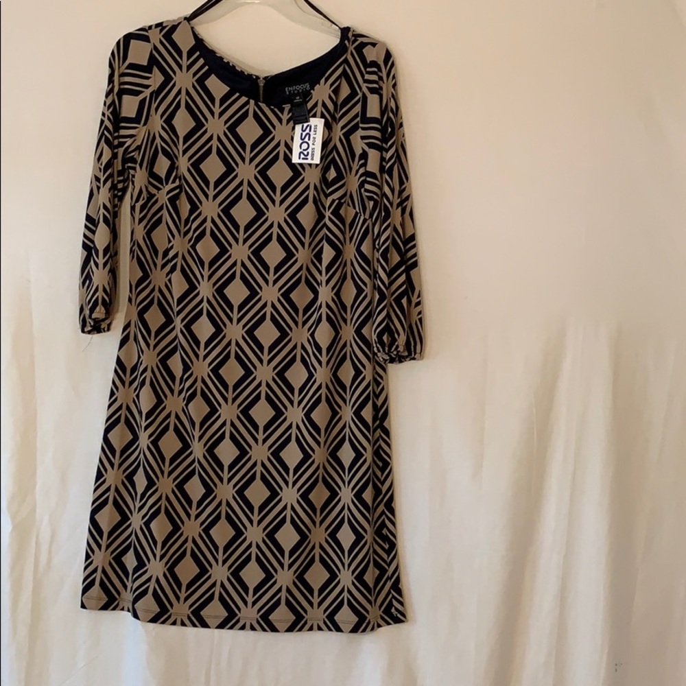 Tan and Navy dress